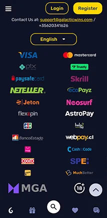 galactic wins payment methods